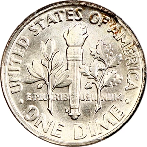 image for: 1952-D 10c PCGS MS68 FB
