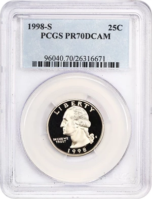 image for: 1998-S 25c PCGS Proof 70 DCAM