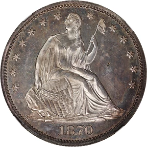 image for: 1870 50c NGC/CAC Proof 64