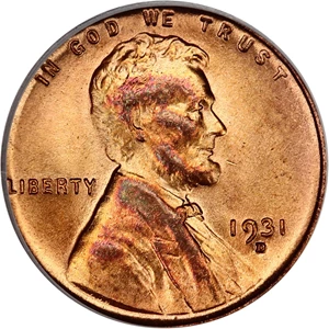 image for: 1931-D 1c PCGS MS66 RD (OGH)