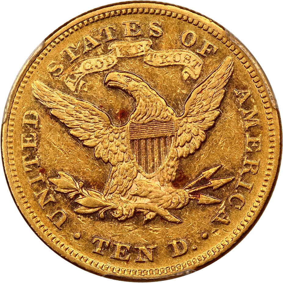 image for: 1870 $10 PCGS AU55