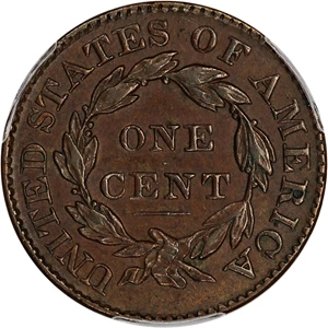 image for: 1827 1c PCGS/CAC AU55 (N-5)