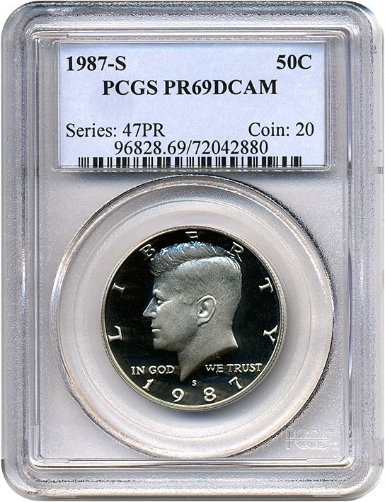 image for: 1987-S 50c  PCGS Proof 69 DCameo