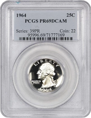image for: 1964 25c PCGS Proof 69 DCAM