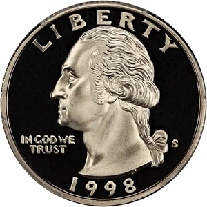image for: 1998-S 25c PCGS Proof 70 DCAM