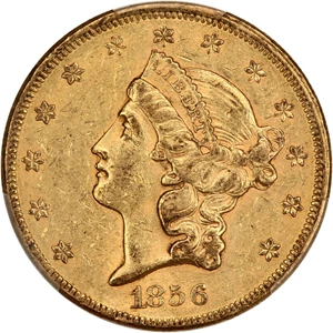 image for: 1856 $20 PCGS AU58 ex: Fairmont Collection