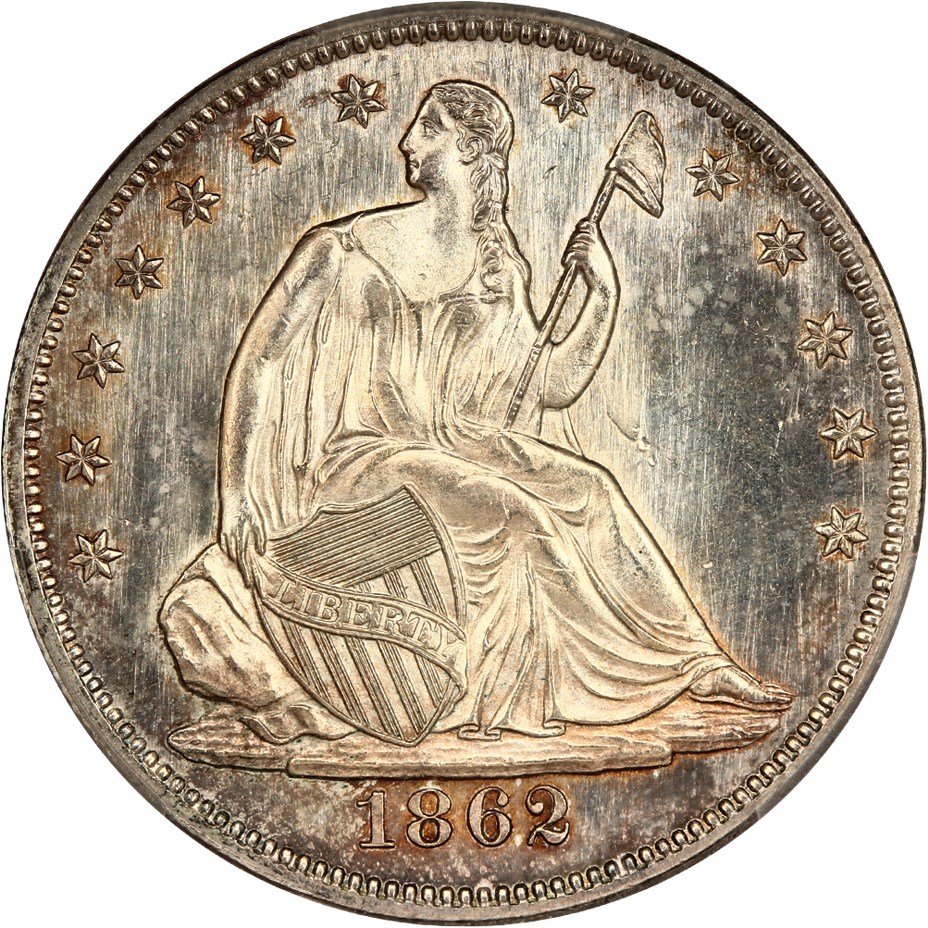 image for: 1862 50c PCGS MS63