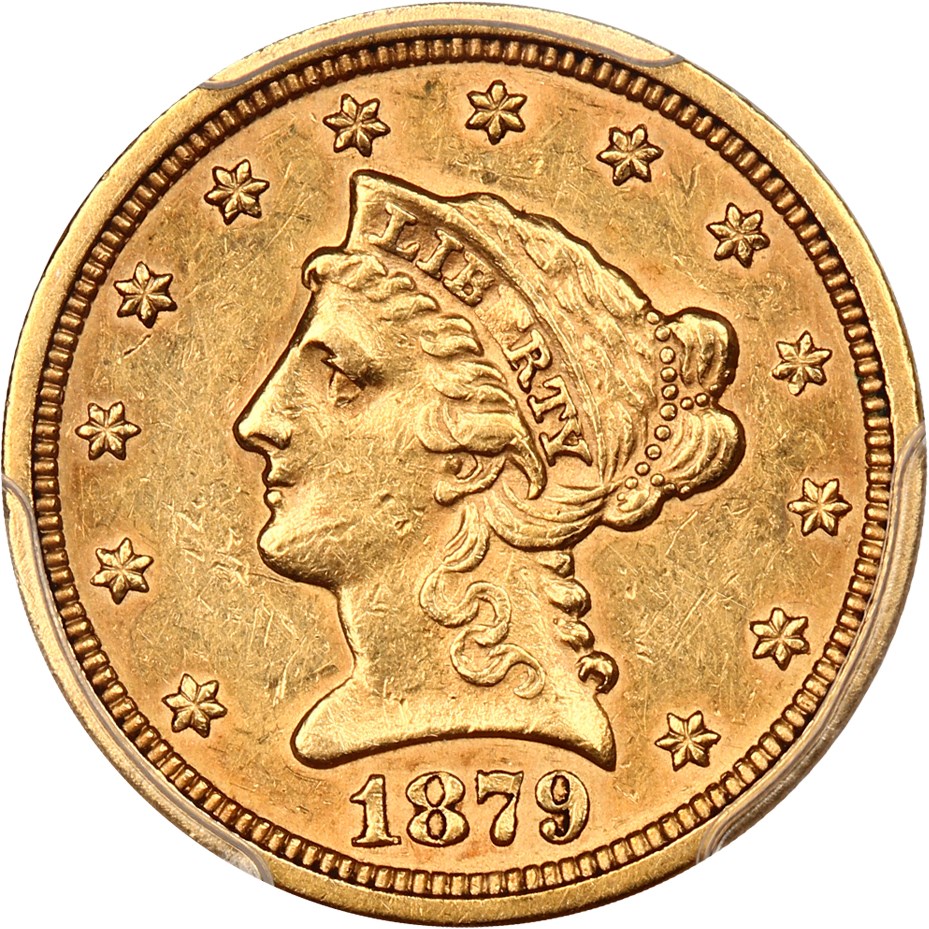 image for: 1879-S $2 1/2 PCGS AU53