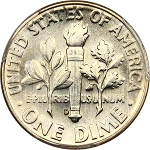 image for: 1962-D 10c PCGS MS67 FB