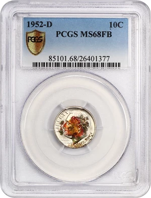 image for: 1952-D 10c PCGS MS68 FB
