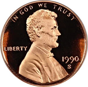 image for: 1990-S 1c PCGS Proof 69 RD DCAM