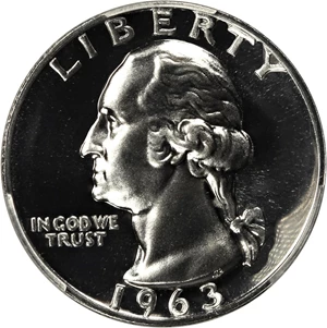 image for: 1963 25c PCGS Proof 67 (FS-802, DDR)