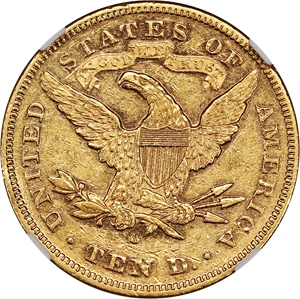 image for: 1879-O $10 NGC AU58