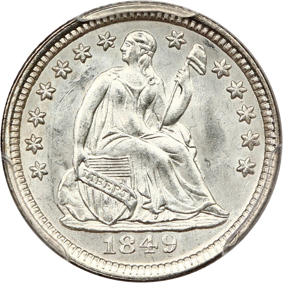 image for: 1849 H10c PCGS/CAC MS65+