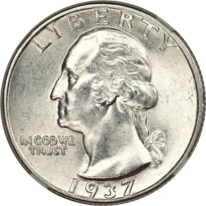 image for: 1937 25c NGC MS66 (Doubled Die Obverse, FS-101)