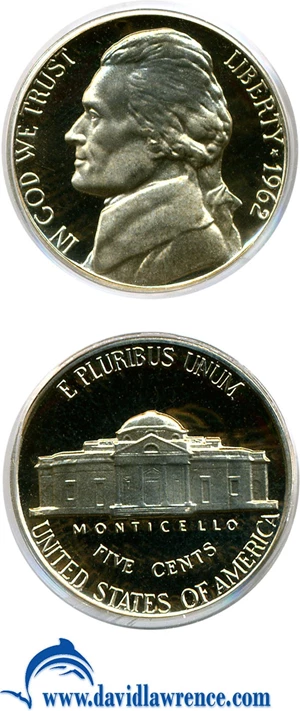 image for: 1962 5c PCGS Proof 69 DCameo