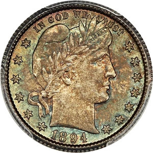 image for: 1894-O 25c PCGS MS64 ex: D.L. Hansen