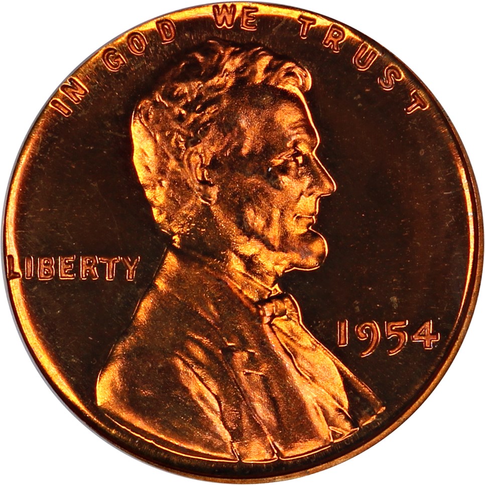 image for: 1954 1c PCGS Proof 67 RD CAM