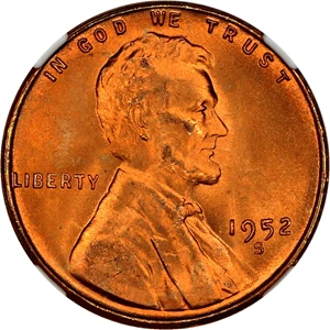 image for: 1952-S 1c NGC MS67 RD