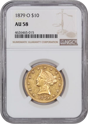 image for: 1879-O $10 NGC AU58