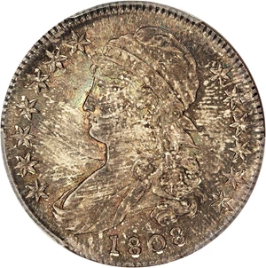 image for: 1808 50c PCGS/CAC MS66+