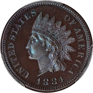 image for: 1884 1c PCGS/CAC Proof 66+ BN (Eagle Eye Photo Seal)
