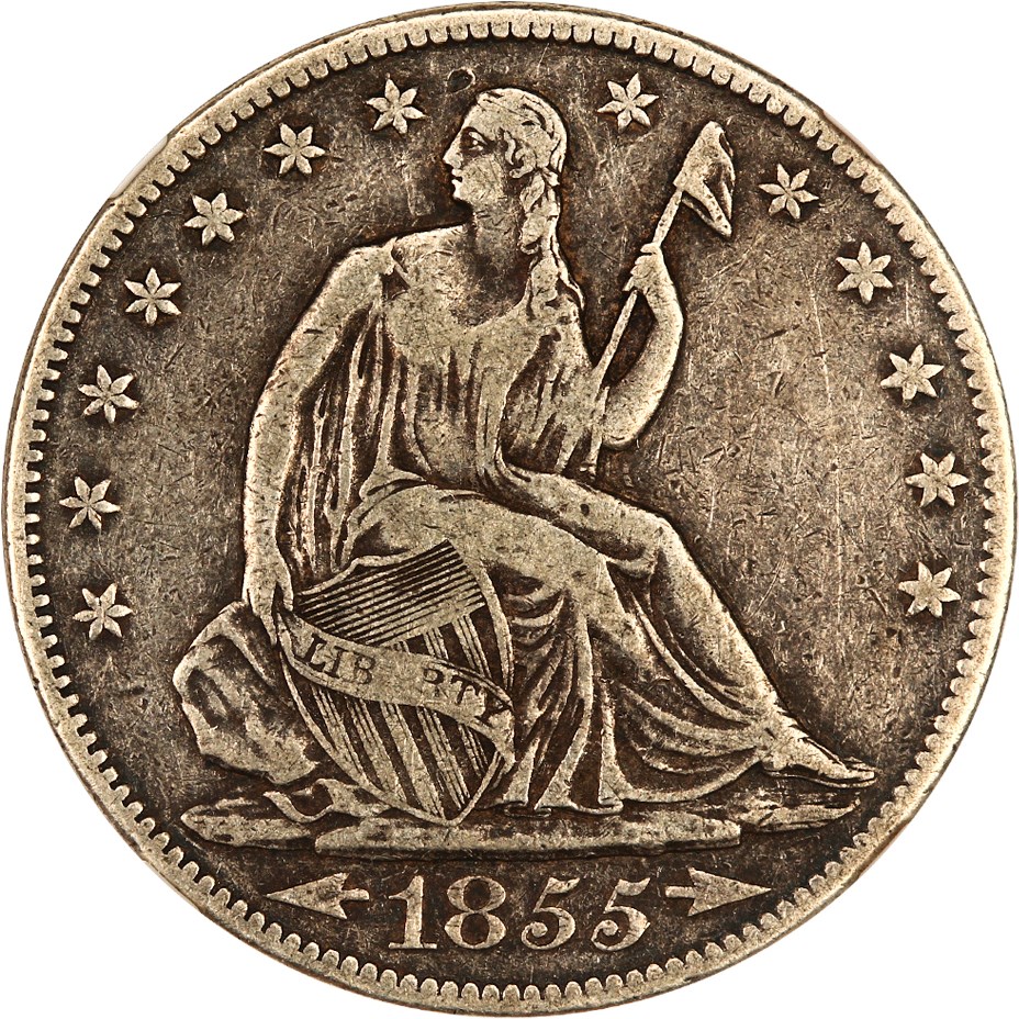 image for: 1855-S 50c NGC VF25 (Arrows)