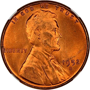 image for: 1952-S 1c NGC MS67 RD