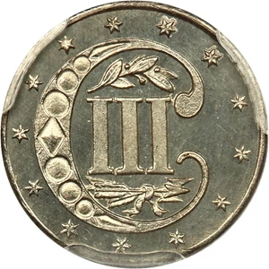 image for: 1859 3cS PCGS/CAC Proof 64