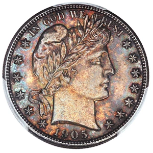 image for: 1905-S 50c PCGS MS63 ex: D.L. Hansen