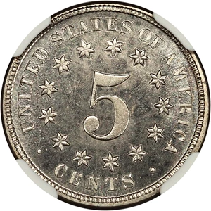 image for: 1871 5c NGC/CAC Proof 66 CAM
