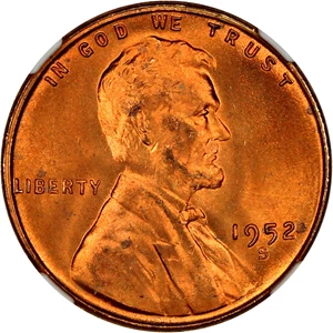 image for: 1952-S 1c NGC MS67 RD