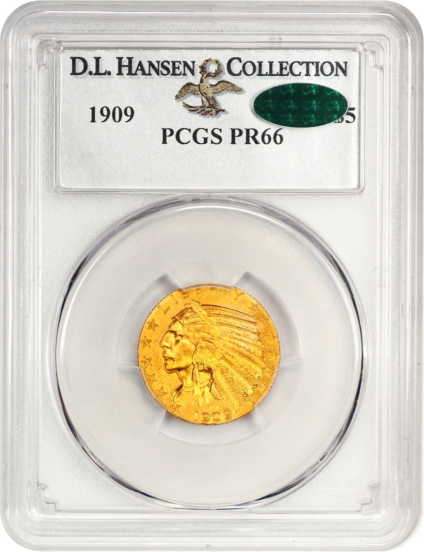 image for: 1909 $5 PCGS/CAC Proof 66 ex: D.L. Hansen