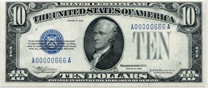 image for: FR. 1700 1933 $10 Silver Cert PMG Choice Unc 63 EPQ (Great Embossing)