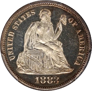 image for: 1883 10c PCGS/CAC Proof 65+ CAM