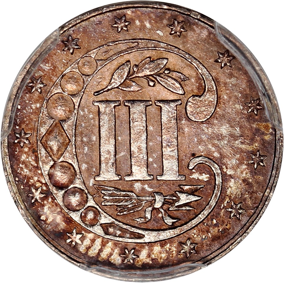 image for: 1864 3cS PCGS/CAC MS63