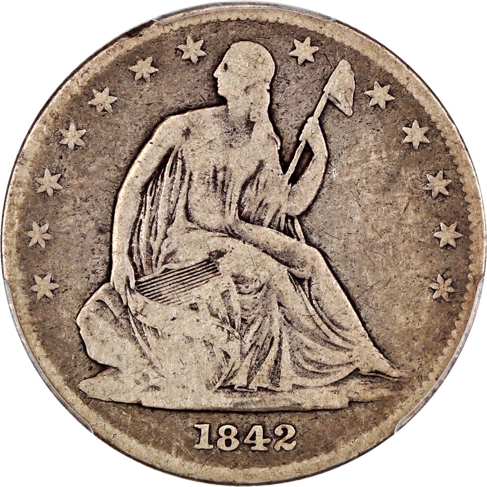 image for: 1842-O 50c PCGS/CAC VG-8 (Small Date, Reverse of 1839)