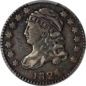 image for: 1824/2 10c PCGS VF20