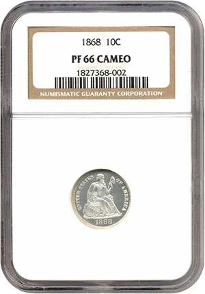 image for: 1868 10c NGC Proof 66 Cameo