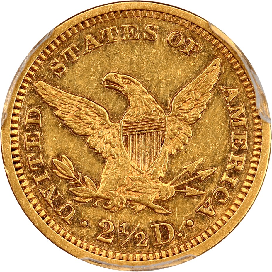 image for: 1881 $2 1/2 PCGS AU55 ex: D.L. Hansen