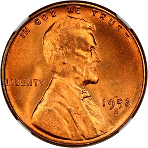 image for: 1952-S 1c NGC MS67 RD