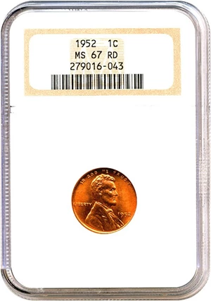 image for: 1952 1c NGC MS67 RD