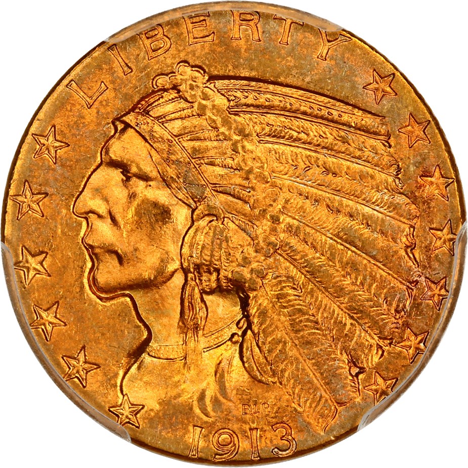 image for: 1913-S $5 PCGS MS64 ex: D.L. Hansen