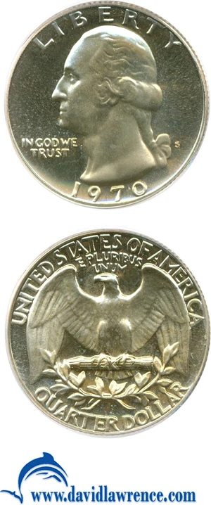 image for: 1970-S 25c PCGS Proof 69 Cameo