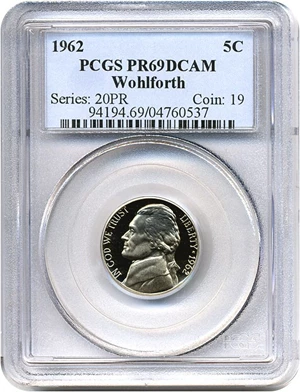 image for: 1962 5c PCGS Proof 69 DCameo