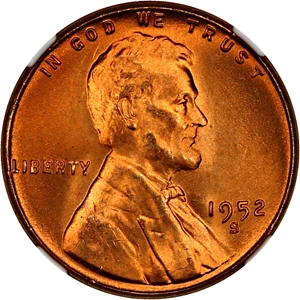 image for: 1952-S 1c NGC MS67 RD