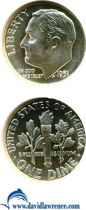image for: 1951 10c NGC Proof 69 Cameo