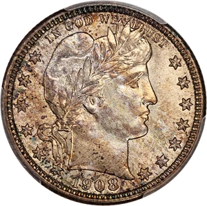 image for: 1908-O 25c PCGS/CAC MS64 ex: D.L. Hansen