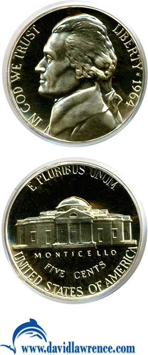 image for: 1964 5c PCGS Proof 69 DCameo