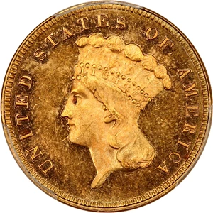 image for: 1882 $3 PCGS MS63 PL ex: D.L. Hansen
